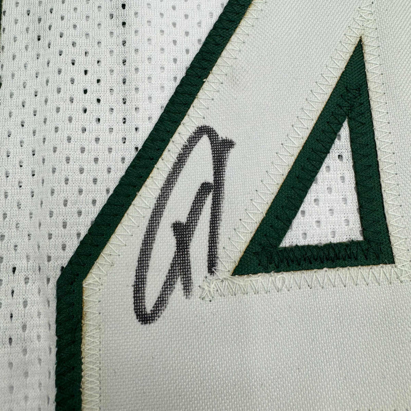 Autographed/Signed Giannis Antetokounmpo Milwaukee White Basketball Jersey JSA COA #2
