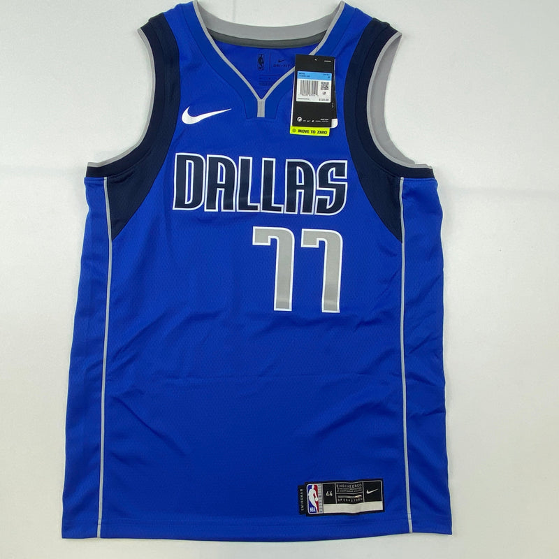 Autographed/Signed Luka Doncic Dallas Mavericks Blue Authentic Basketball Jersey Fanatics COA