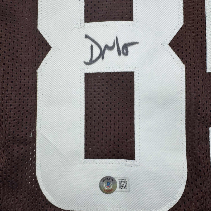 Autographed/Signed David Njoku Cleveland Football Brown Jersey Beckett BAS COA