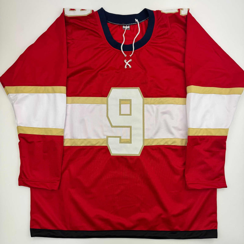 Autographed/Signed Sam Bennett Florida Red Hockey Jersey JSA COA