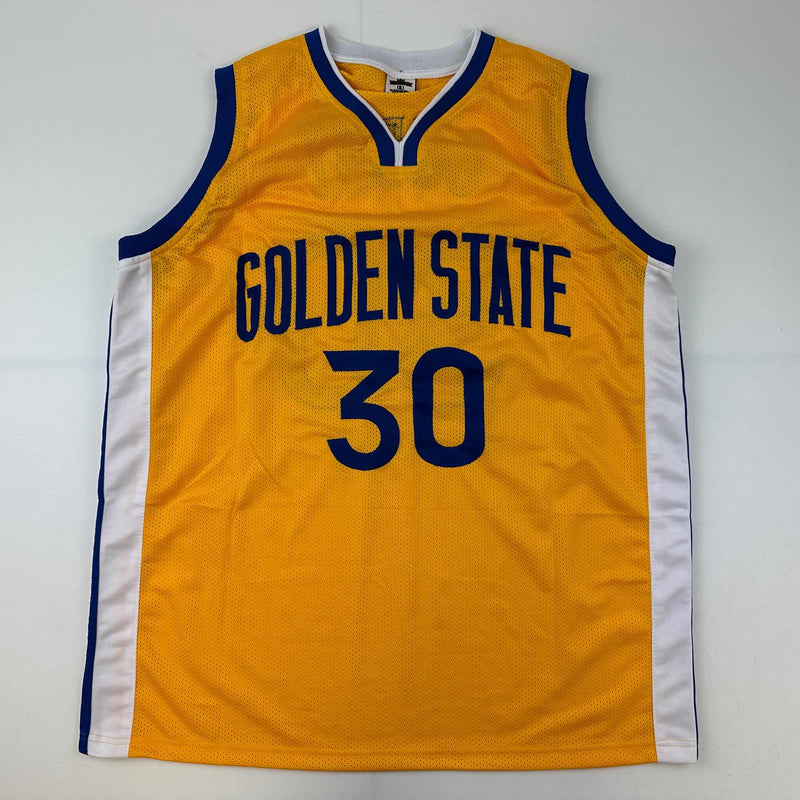 Autographed/Signed Stephen Steph Curry Golden State Yellow Basketball Jersey JSA COA