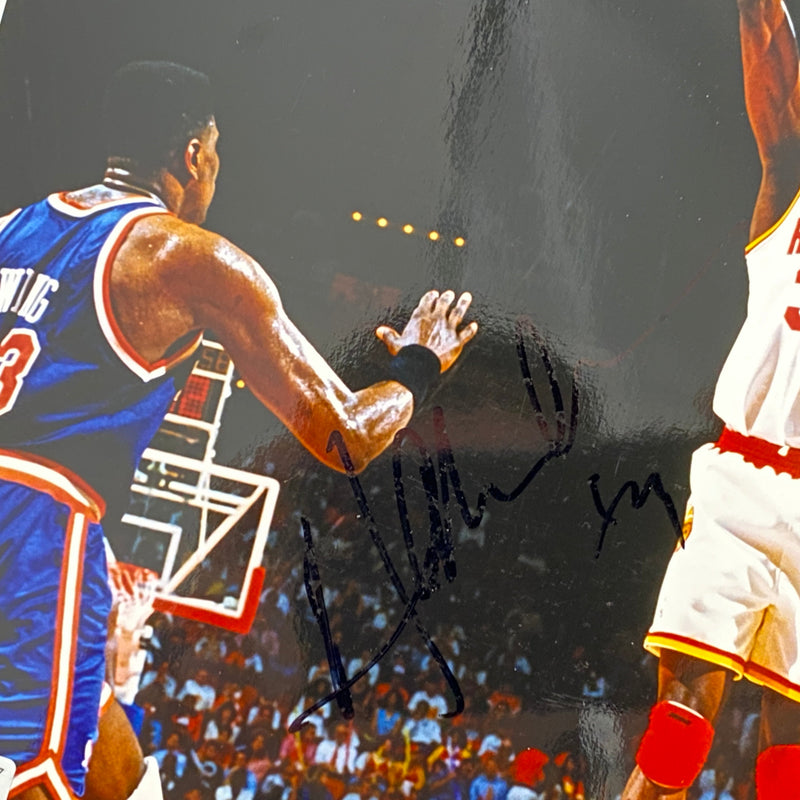 Autographed/Signed Hakeem Olajuwon Houston Rockets 8x10 Basketball Photo Beckett BAS COA