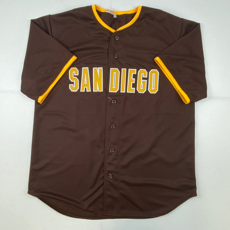 Autographed/Signed Fernando Tatis Jr. Slam Diego San Brown Baseball Jersey JSA COA