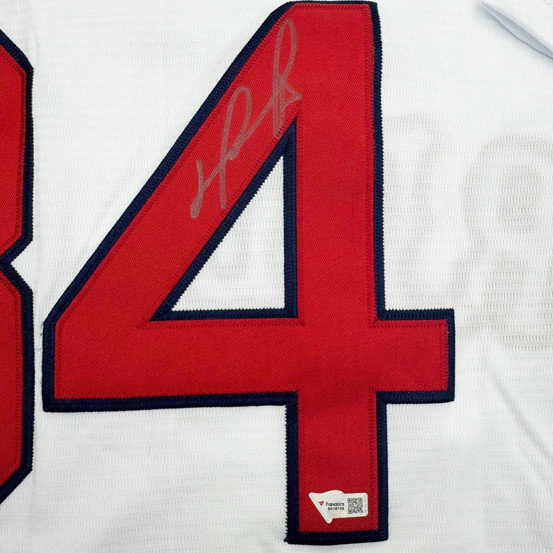 Autographed/Signed David Ortiz Boston Red Sox White Baseball Jersey Fanatics COA
