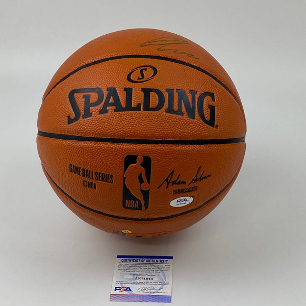 Autographed/Signed Luka Doncic Dallas Mavericks Spalding Full Size FS Basketball PSA/DNA COA