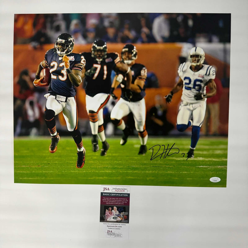 Autographed/Signed Devin Hester Chicago Bears 16x20 Football Photo JSA COA #2