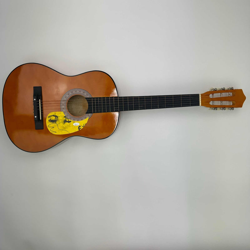 Autographed/Signed Ed Sheeran 39 Brown Acoustic Guitar Eyes Closed Music Instrument JSA Holo