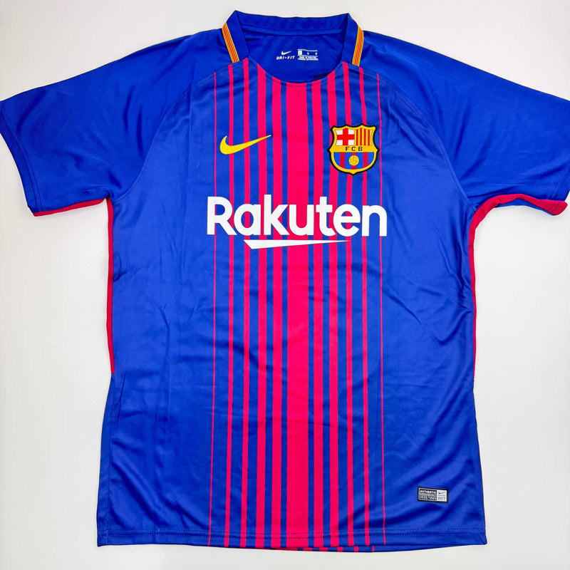 Autographed/Signed Lionel Leo Messi FC Barcelona Blue Soccer Jersey Beckett BAS COA Auto