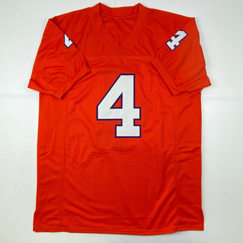 Autographed/Signed Deshaun Watson Clemson Orange College Football Jersey JSA COA