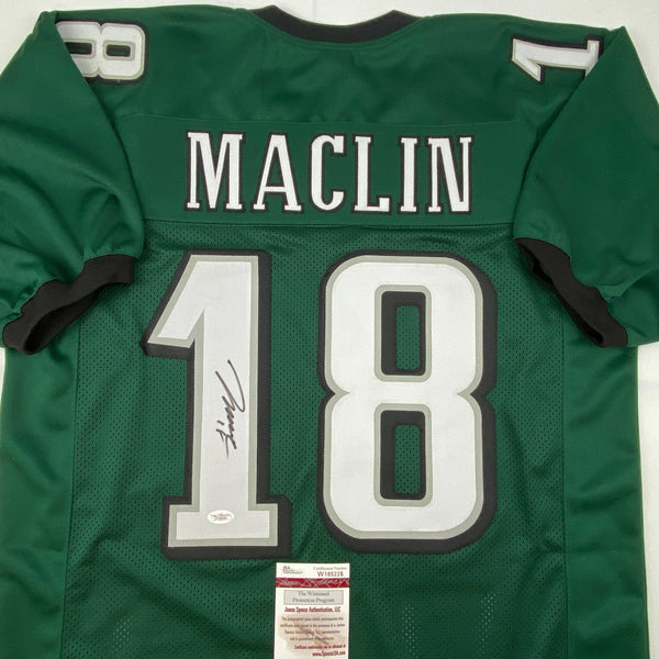 Autographed/Signed Jeremy Maclin Philadelphia Green Football Jersey JSA COA