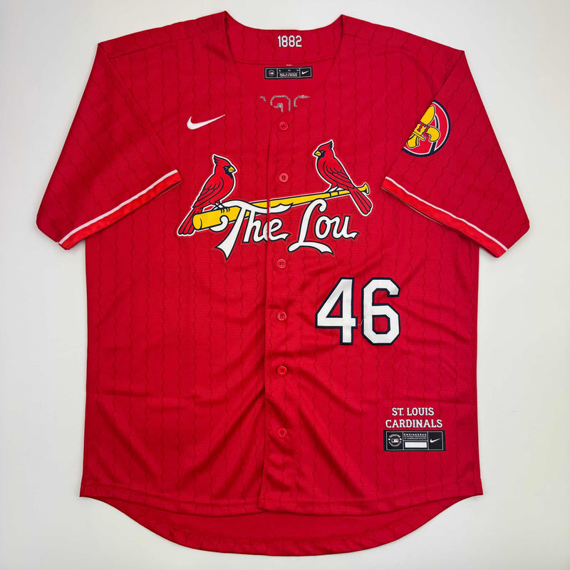 Autographed/Signed Paul Goldschmidt St. Louis Cardinals Authentic Red Baseball Jersey Fanatics COA