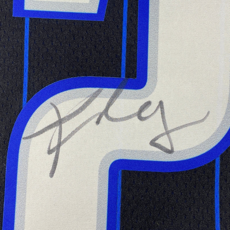 Autographed/Signed Franz Wagner Orlando Magic Black Pinstripe Authentic Basketball Jersey PSA/DNA COA