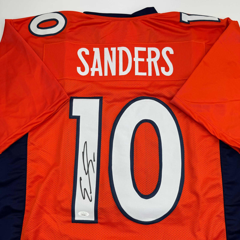 Autographed/Signed Emmanuel Sanders Denver Orange Football Jersey JSA COA