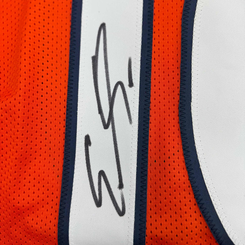 Autographed/Signed Emmanuel Sanders Denver Orange Football Jersey JSA COA
