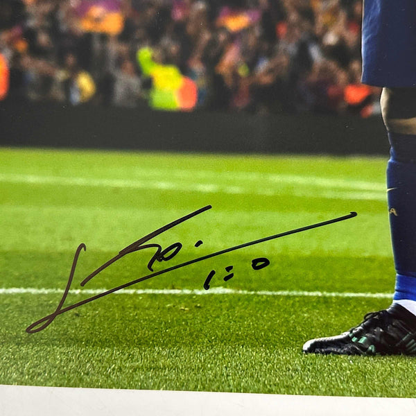 Autographed/Signed Lionel Leo Messi FC Barcelona 12x16 Soccer Photo Beckett BAS COA #4