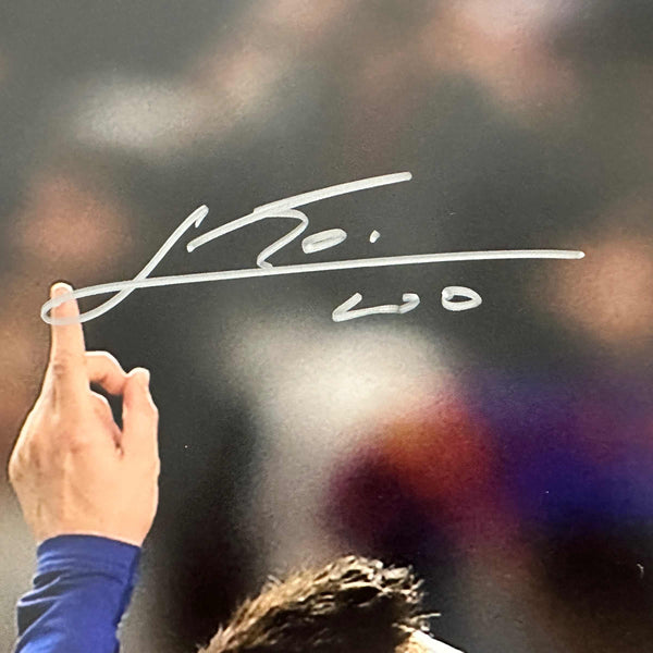 Autographed/Signed Lionel Leo Messi FC Barcelona 12x16 Soccer Photo Beckett BAS COA #2