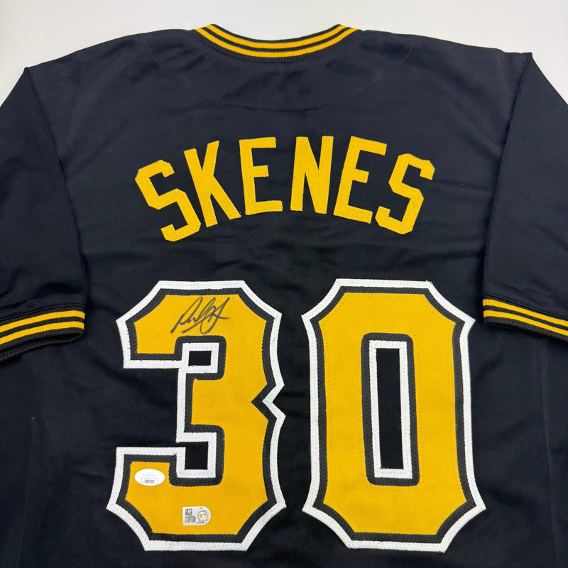 Autographed/Signed Paul Skenes Pittsburgh Black Baseball Jersey JSA COA