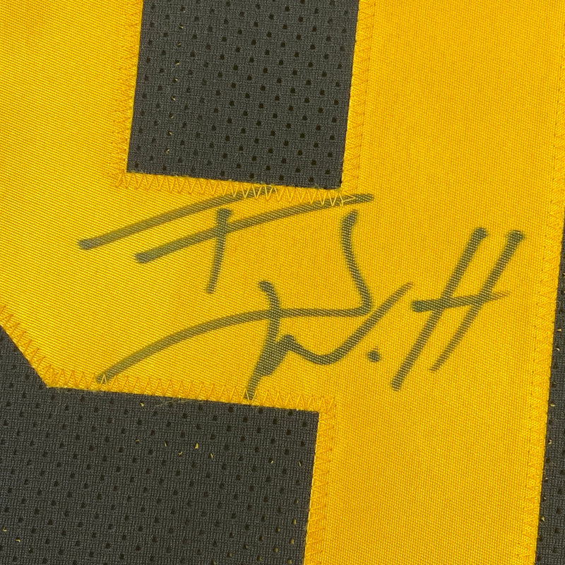 Autographed/Signed TJ T.J. Watt Pittsburgh Color Rush Football Jersey Beckett BAS COA