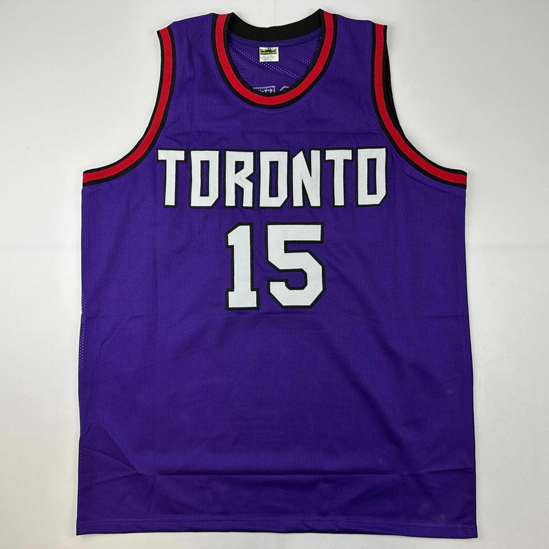 Autographed/Signed Vince Carter Toronto Purple Basketball Jersey PSA/DNA COA