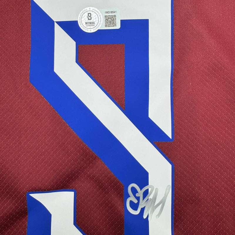 Autographed/Signed Erling Haaland Norway Maroon Soccer Futbol Jersey Beckett BAS COA