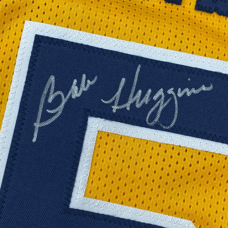 Autographed/Signed Bob Huggins West Virginia Yellow College Basketball Jersey JSA COA