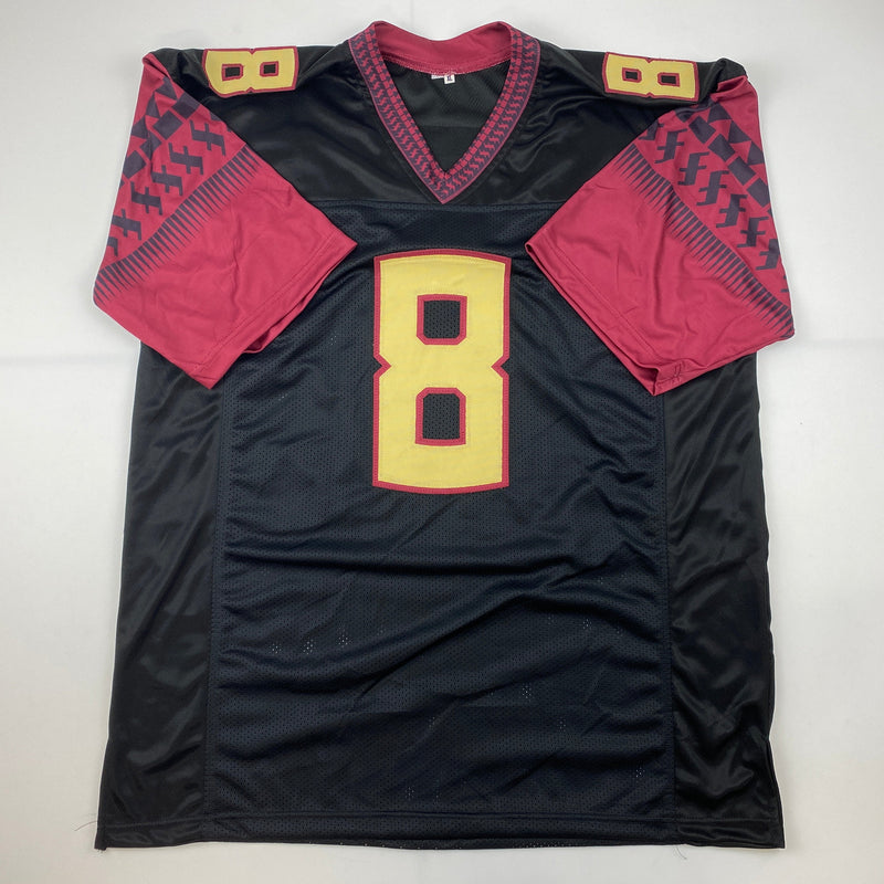 Autographed/Signed Jalen Ramsey Florida State FSU Black College Football Jersey JSA COA