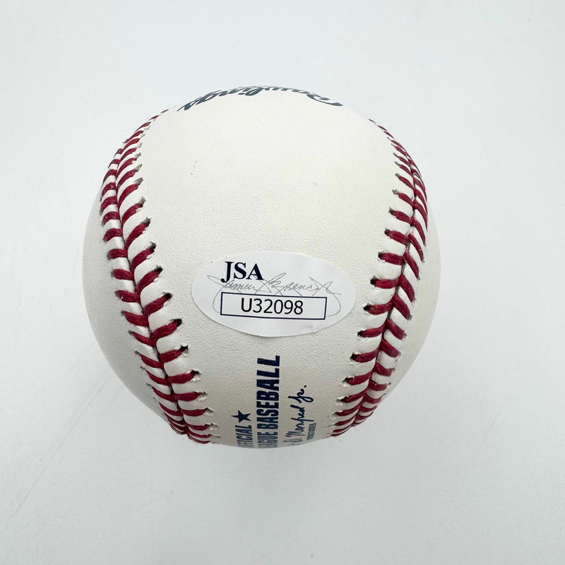Autographed/Signed Chipper Jones HOF 18 Rawlings Official Major League Baseball ROML JSA COA