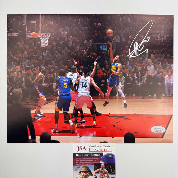 Autographed/Signed Stephen Steph Curry Golden State Warriors 8x10 Basketball Photo JSA COA