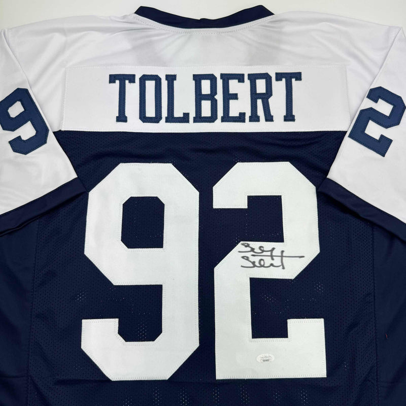 Autographed/Signed Tony Tolbert Dallas Thanksgiving Football Jersey JSA COA