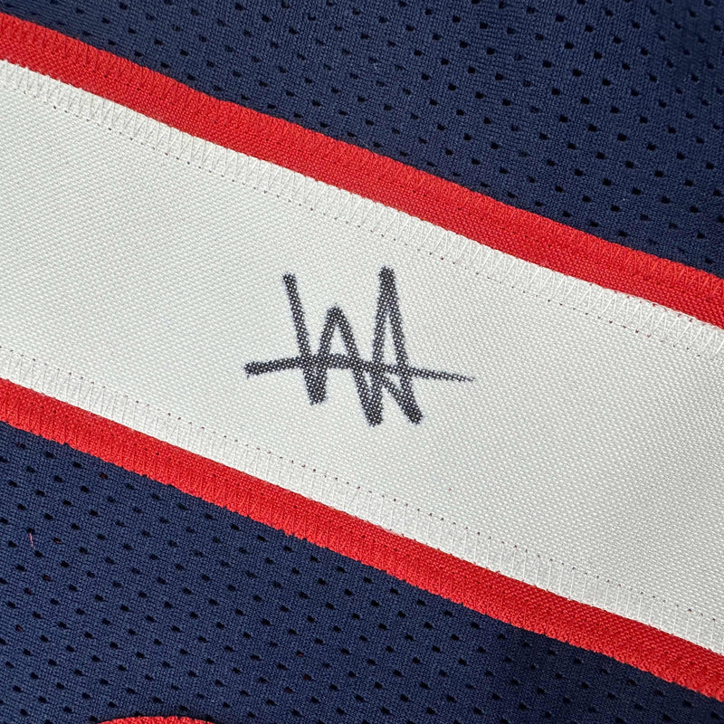 Autographed/Signed Will Anderson Jr. Houston Blue Football Jersey PSA/DNA COA