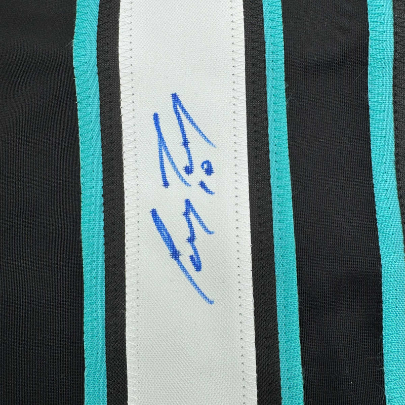 Autographed/Signed Corey Perry Anaheim Black Retro Hockey Jersey JSA COA