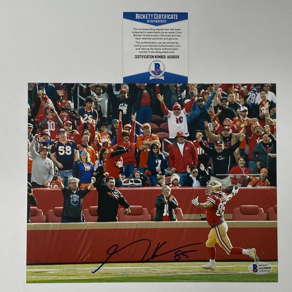 Autographed/Signed George Kittle San Francisco 49ers 8x10 Football Photo Beckett BAS COA #2