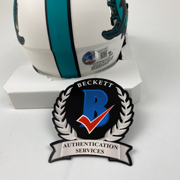 Autographed/Signed Tyreek Hill Miami Dolphins Lunar Eclipse Mini Football Helmet Beckett BAS COA
