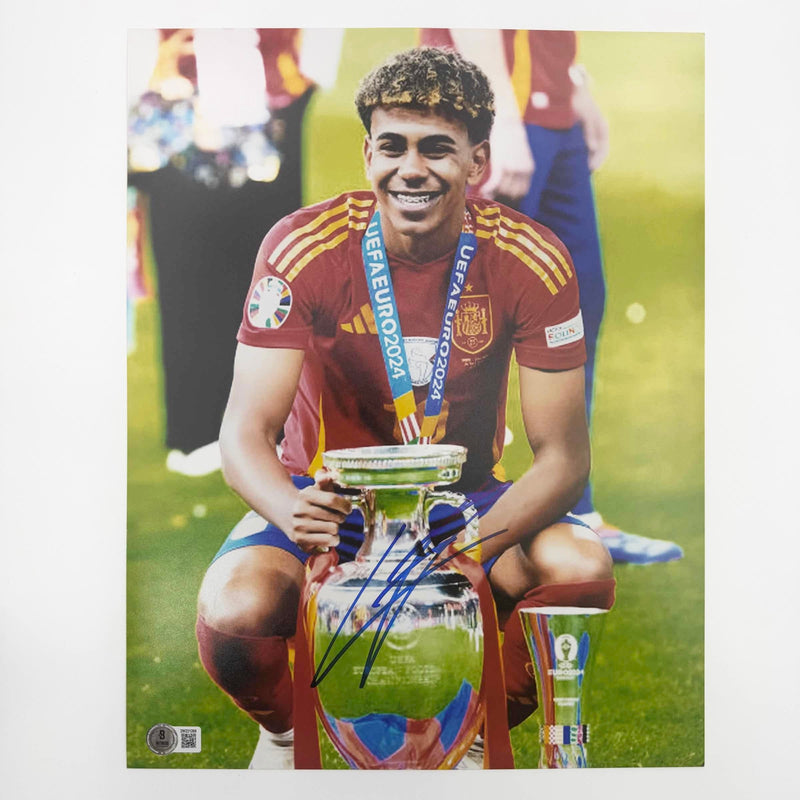 Autographed/Signed Lamine Yamal Spain 11x14 Soccer Photo Beckett BAS COA