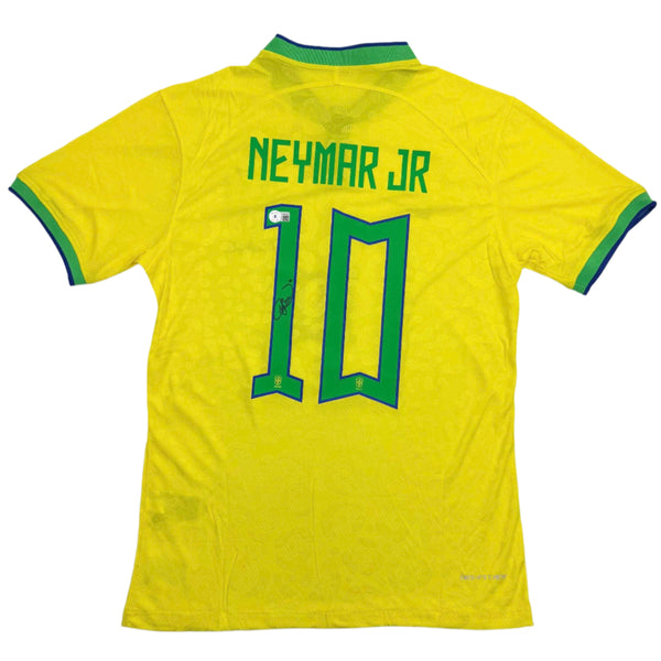 Autographed/Signed Neymar Jr. Brazil Soccer Futbol Jersey Beckett BAS COA