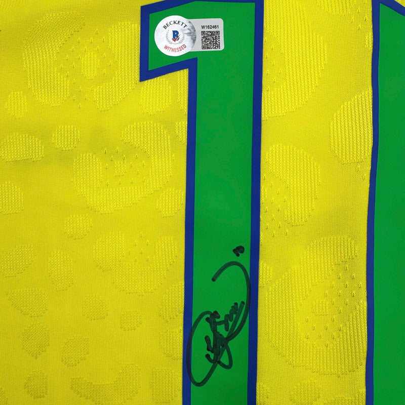 Autographed/Signed Neymar Jr. Brazil Soccer Futbol Jersey Beckett BAS COA