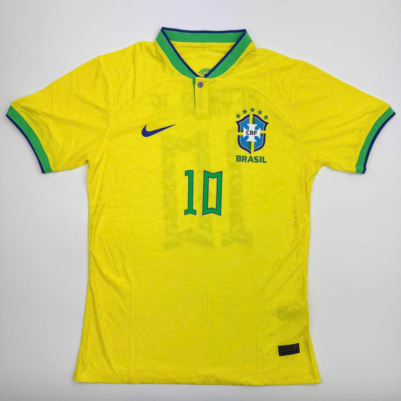 Autographed/Signed Neymar Jr. Brazil Soccer Futbol Jersey Beckett BAS COA