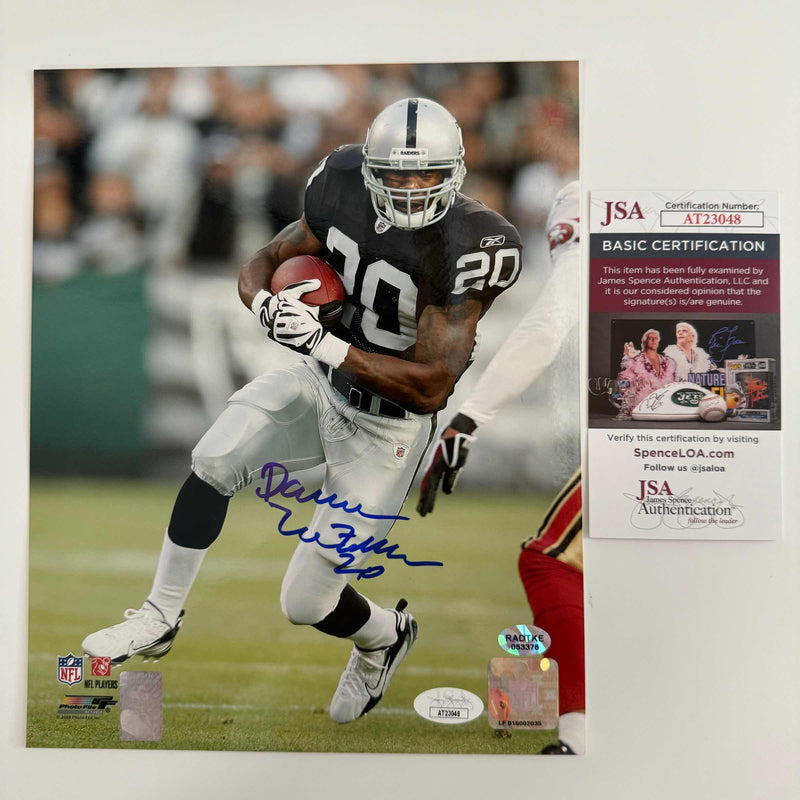 Autographed/Signed Darren McFadden Oakland Raiders 8x10 Football Photo JSA COA #2