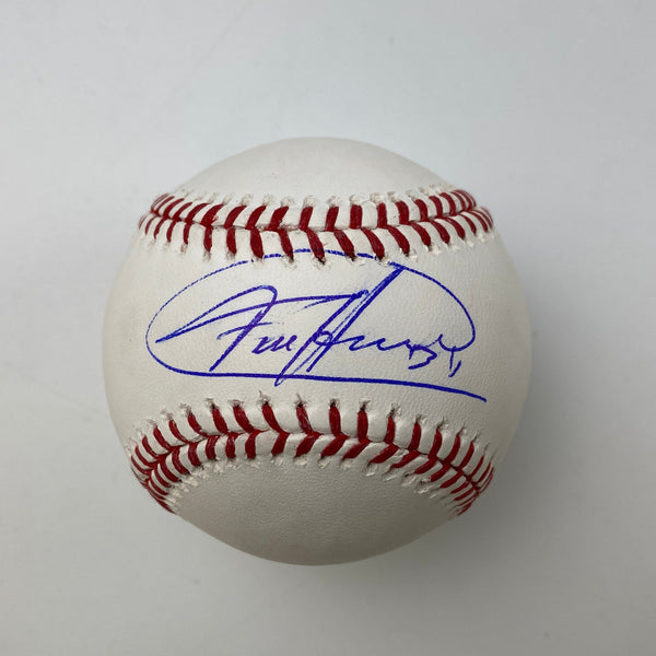 Autographed/Signed Felix Hernandez Rawlings Official Major League Baseball ROML Beckett BAS COA Auto
