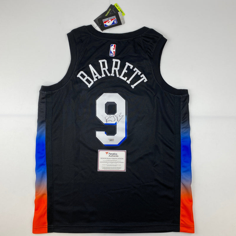 Autographed/Signed RJ R.J. Barrett New York Knicks Black City Basketball Jersey Fanatics COA