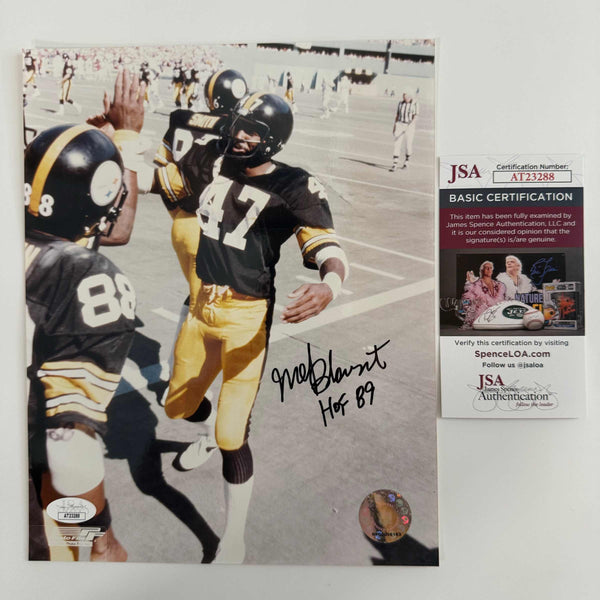 Autographed/Signed Mel Blount "HOF 89" Pittsburgh Steelers 8x10 Football Photo JSA COA