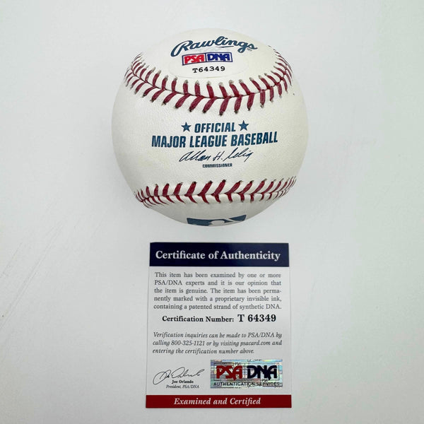 Autographed/Signed Don Larsen "WSPG 10-8-56" Yankees Rawlings Official Major League Baseball ROML PSA/DNA COA