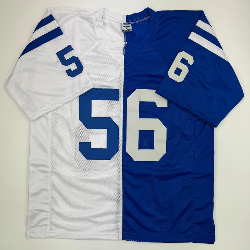 Autographed/Signed Quenton Nelson Indianapolis Blue/White Split Football Jersey JSA COA