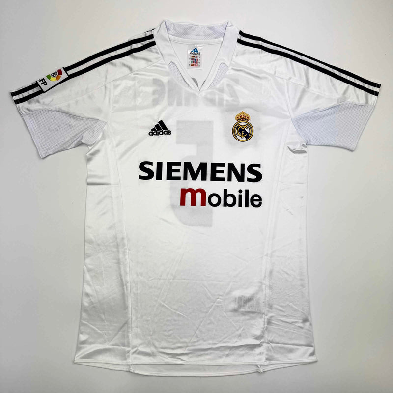 Autographed/Signed Zinedine Zidane Real Madrid White Soccer Jersey Beckett BAS COA