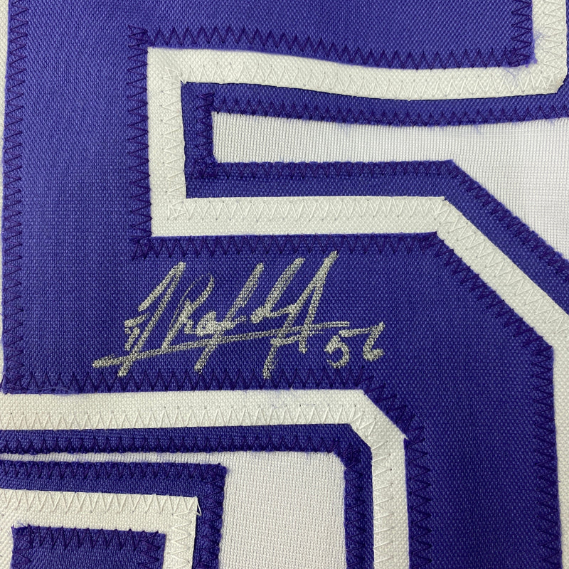 Autographed/Signed Randy Arozarena Tampa Bay White Retro Baseball Jersey Beckett BAS COA