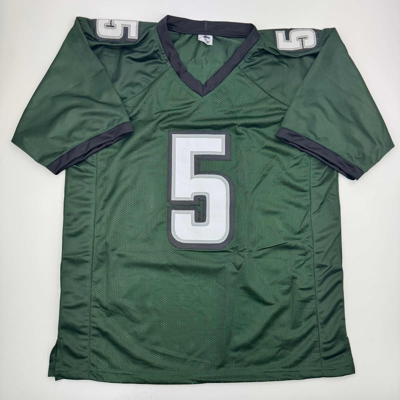 Autographed/Signed Donovan McNabb Philadelphia Green Football Jersey Beckett BAS COA