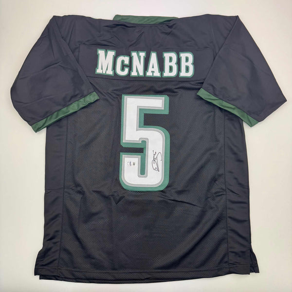Autographed/Signed Donovan McNabb Philadelphia Black Football Jersey JSA COA