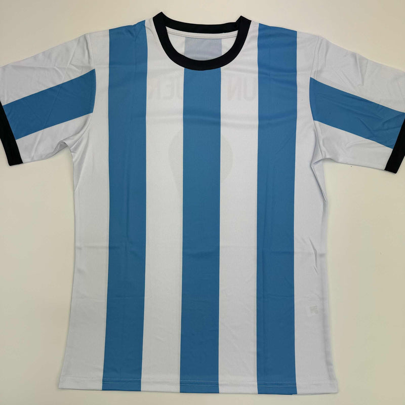 Autographed/Signed Sergio Kun Aguero Argentina Blue Soccer Futbol Jersey Beckett BAS COA #3