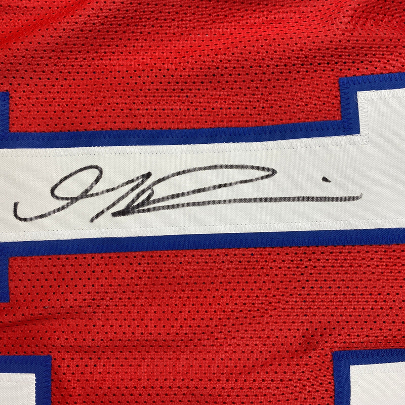 Autographed/Signed Gabriel Gabe Davis Buffalo Red Football Jersey Beckett BAS COA