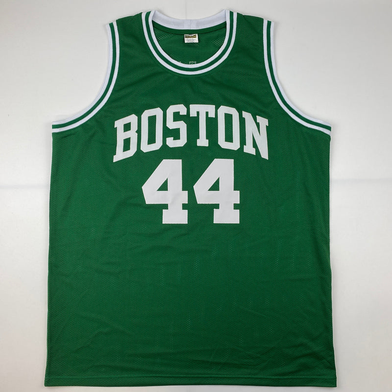 Autographed/Signed Brian Scalabrine Boston Green Basketball Jersey Steiner COA